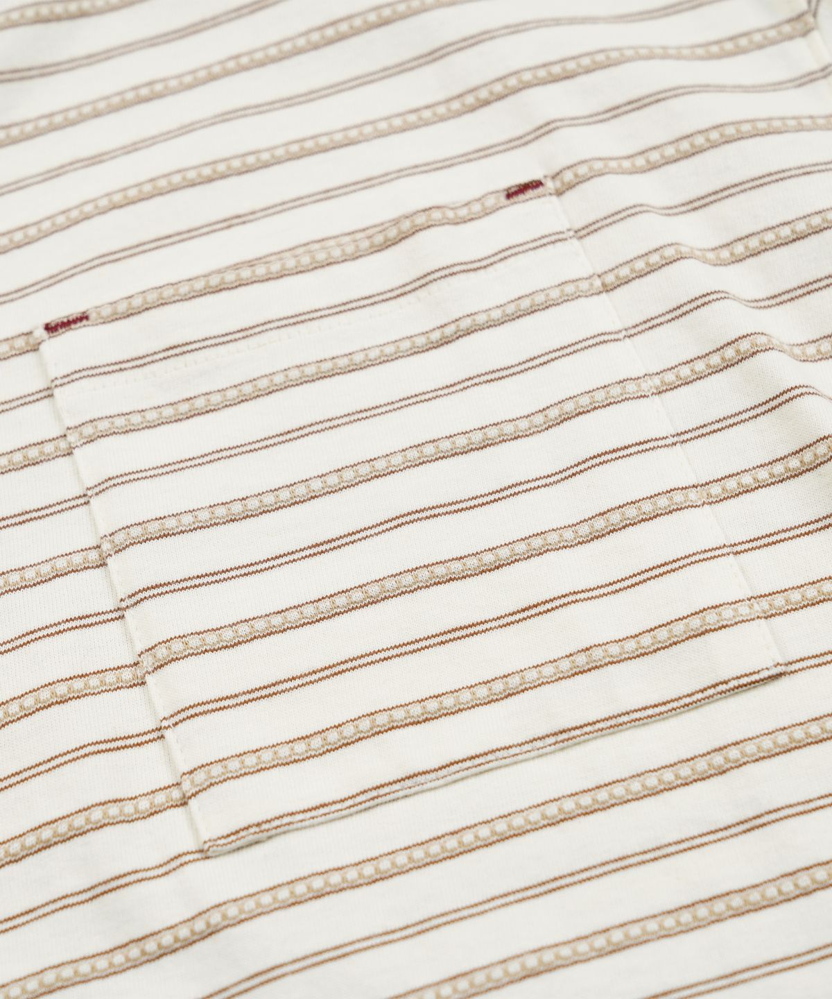 프리즘웍스(FRIZMWORKS) JACQUARD STRIPE HALF TEE _ CREAM