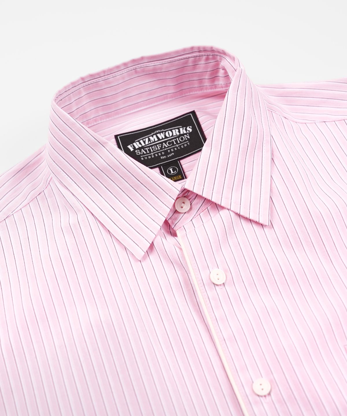 프리즘웍스(FRIZMWORKS) STRIPE PAJAMA SHIRT _ PINK