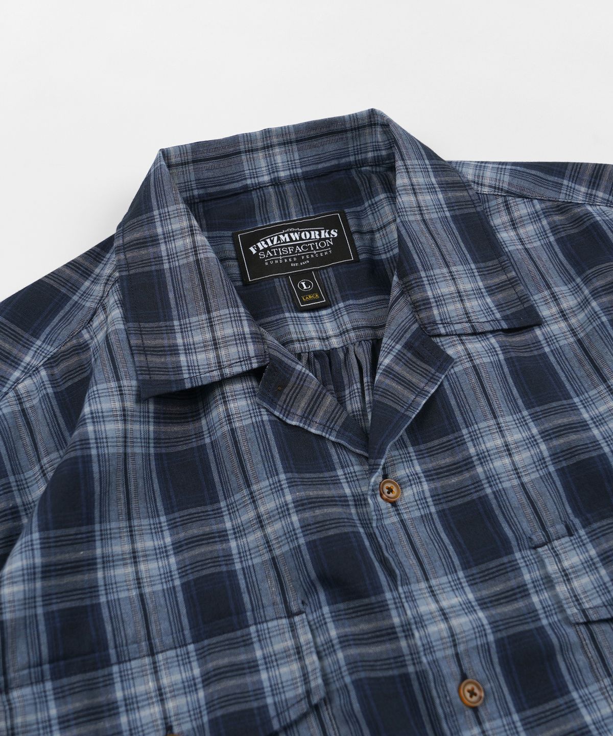 프리즘웍스(FRIZMWORKS) CHECK OG 107 SHIRT _ BLUE