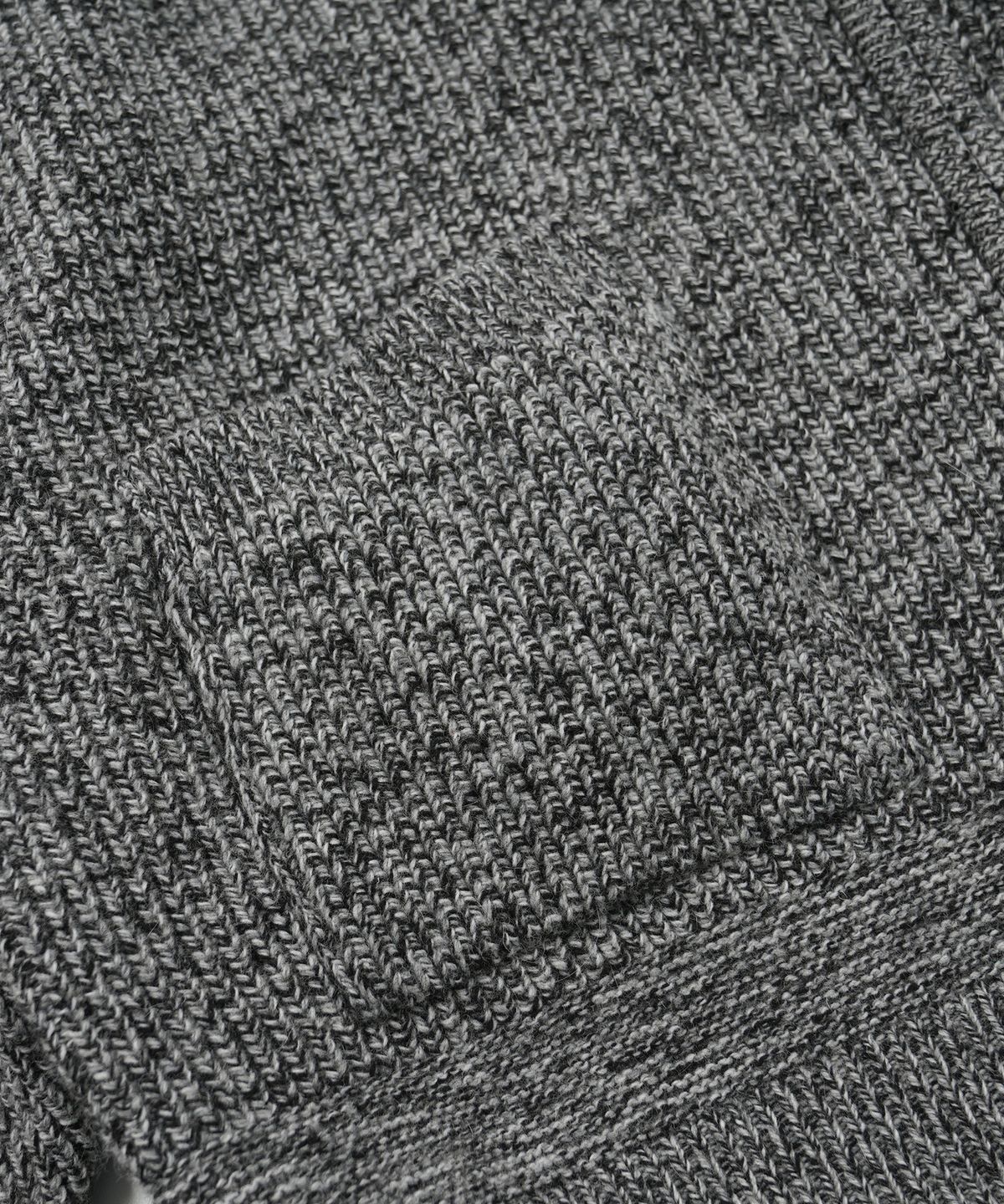 프리즘웍스(FRIZMWORKS) TWEED WOOL ZIP UP CARDIGAN _ CHARCOAL