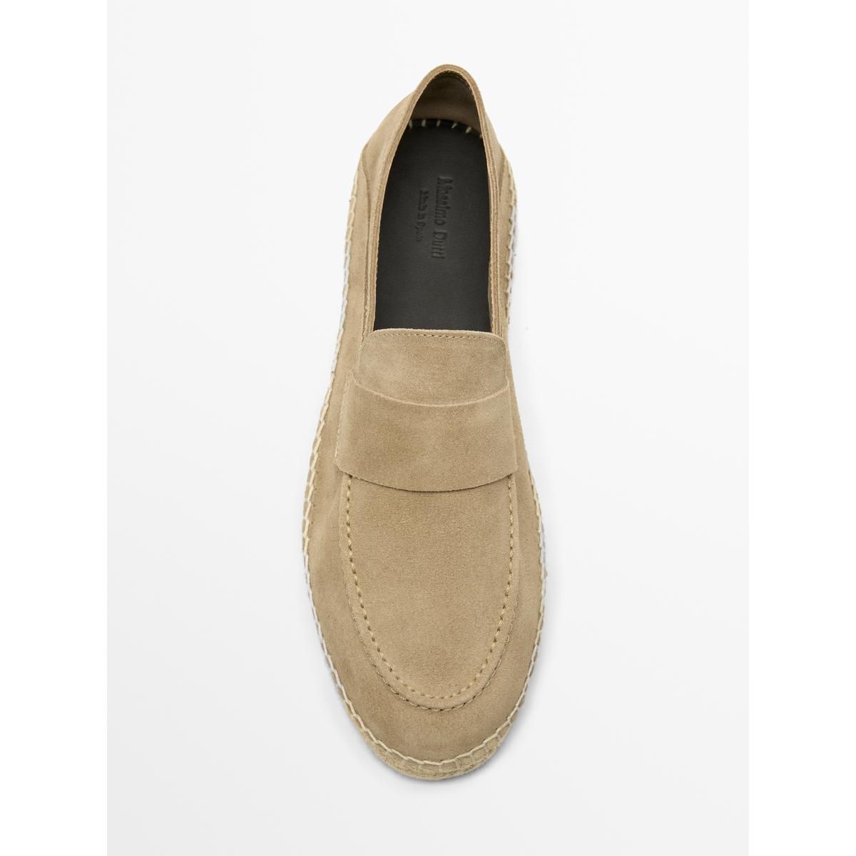 마시모두띠(MASSIMO DUTTI) 스플릿 스웨이드 레더 에스파듀