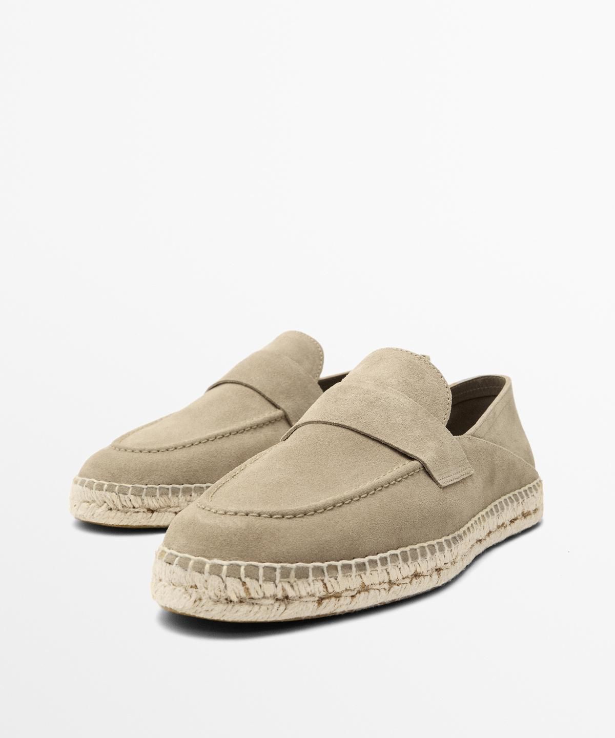 마시모두띠(MASSIMO DUTTI) 스플릿 스웨이드 레더 에스파듀