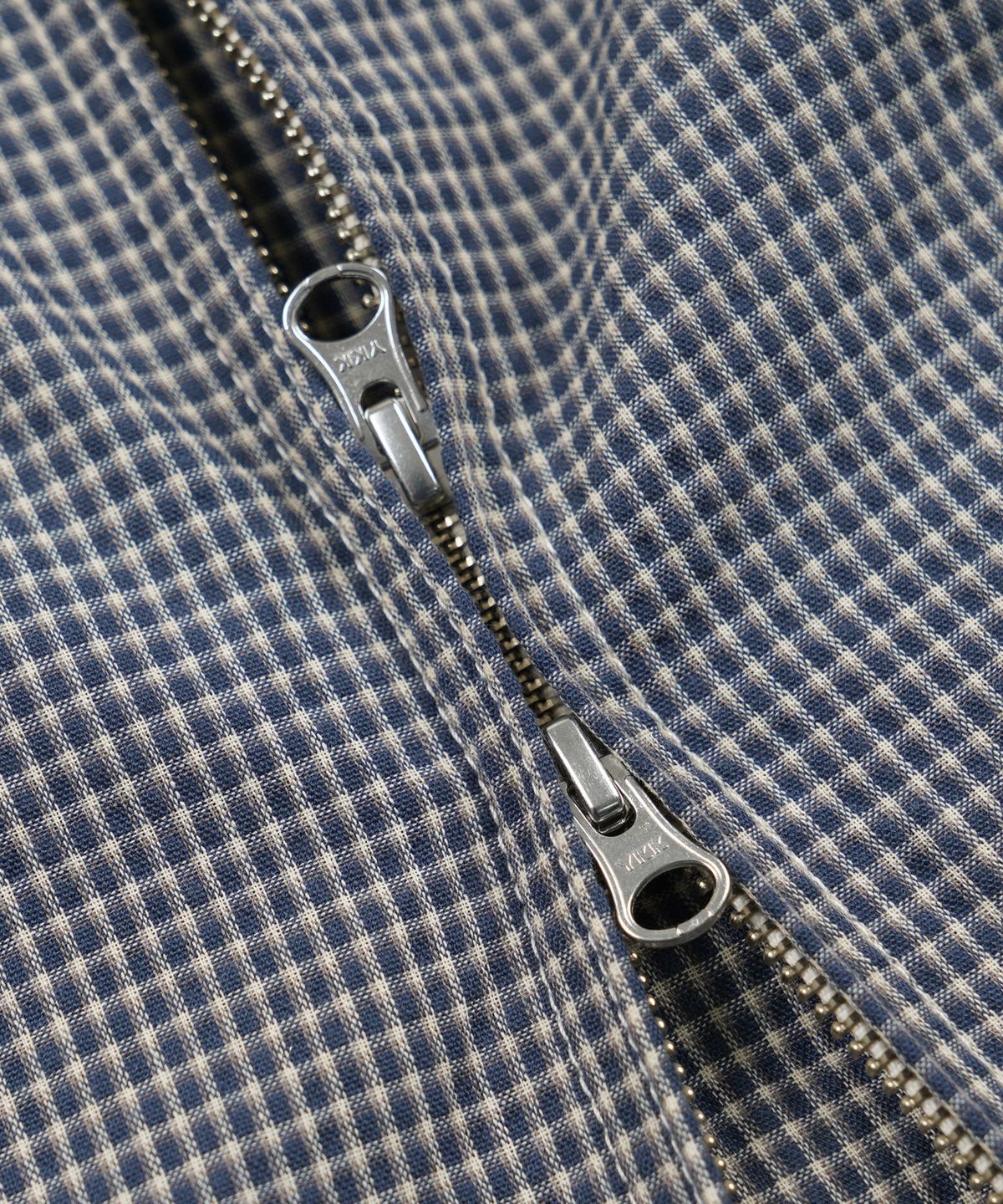 프리즘웍스(FRIZMWORKS) CHECK BUDDY HARRINGTON JACKET _ SEA BLUE