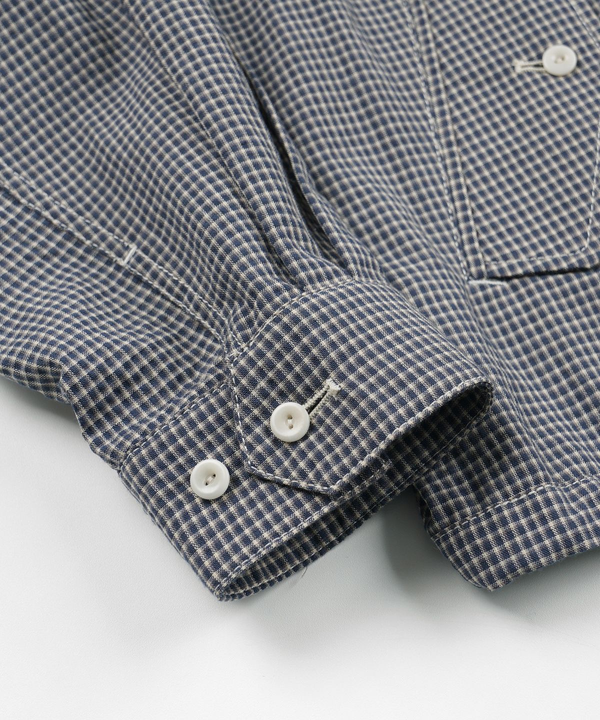 프리즘웍스(FRIZMWORKS) CHECK BUDDY HARRINGTON JACKET _ SEA BLUE