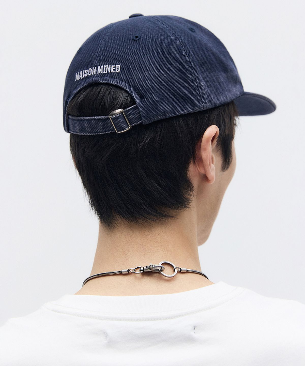 메종미네드(MAISON MINED) CELTIC CROSS WASHED TRUCKER CAP NAVY