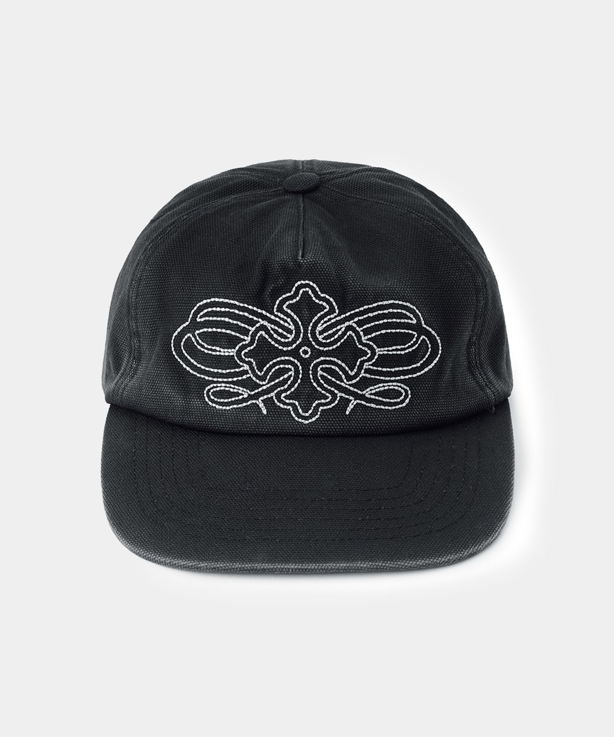 메종미네드(MAISON MINED) CELTIC CROSS WASHED TRUCKER CAP BLACK