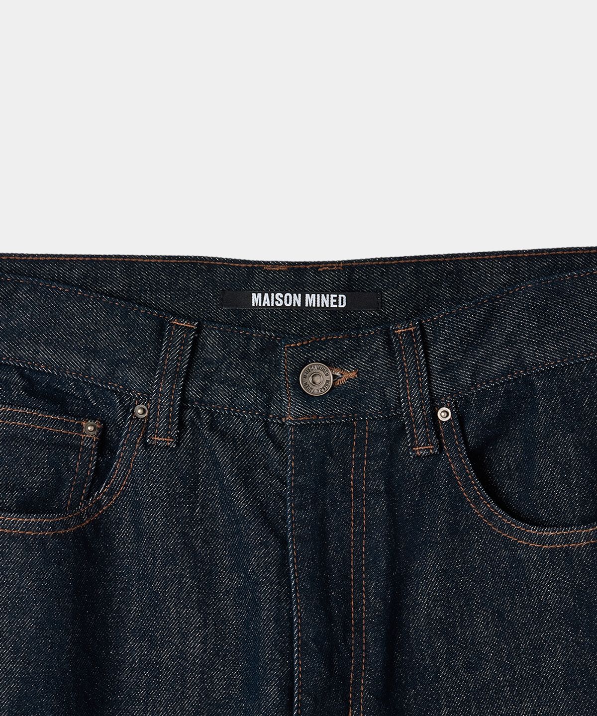메종미네드(MAISON MINED) BACK-POINT DENIM PANTS INDIGO
