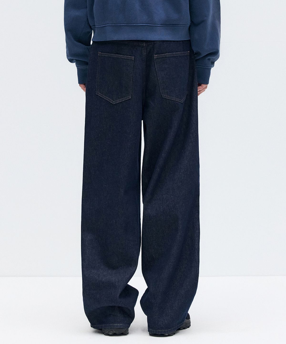메종미네드(MAISON MINED) LOW BAGGY PANTS INDIGO