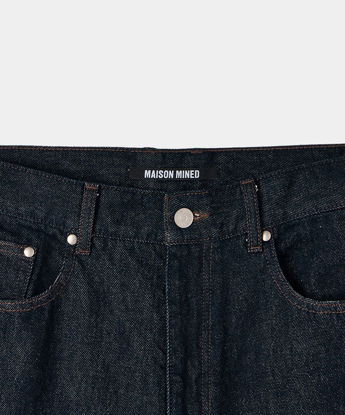 메종미네드(MAISON MINED) LOW BAGGY PANTS INDIGO