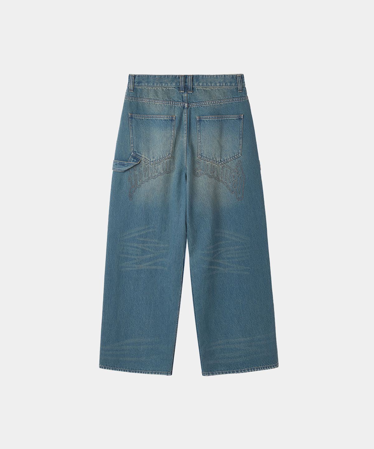 메종미네드(MAISON MINED) BACK-POINT DENIM PANTS MID BLUE