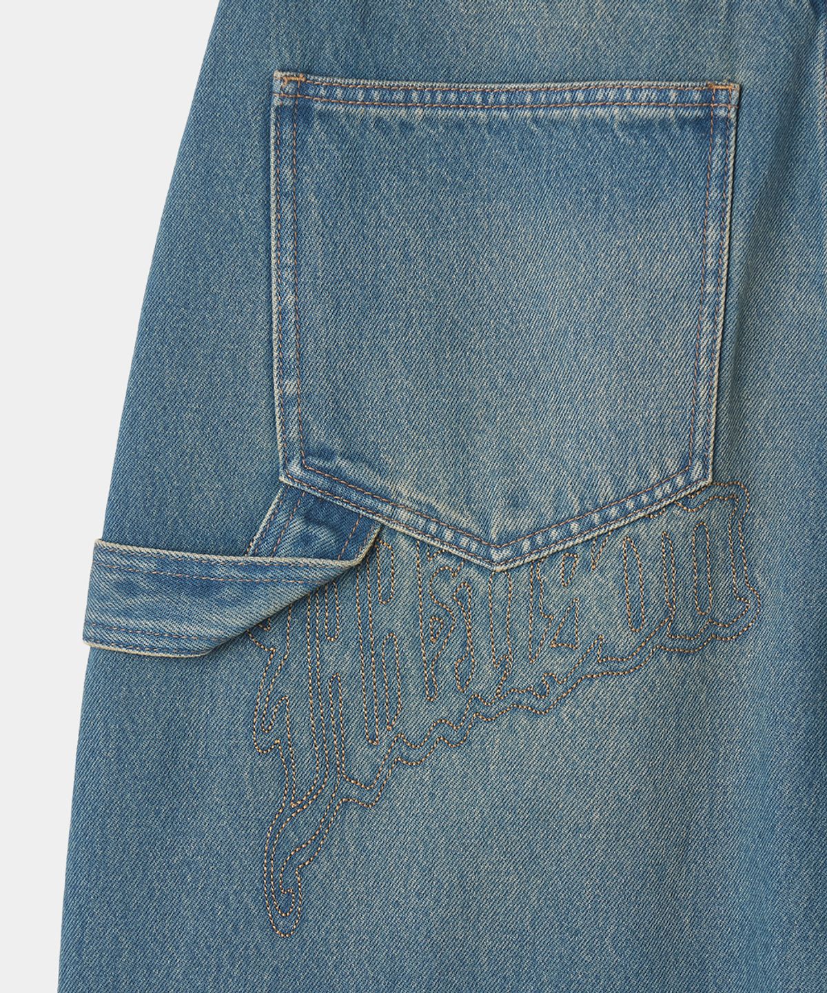 메종미네드(MAISON MINED) BACK-POINT DENIM PANTS MID BLUE
