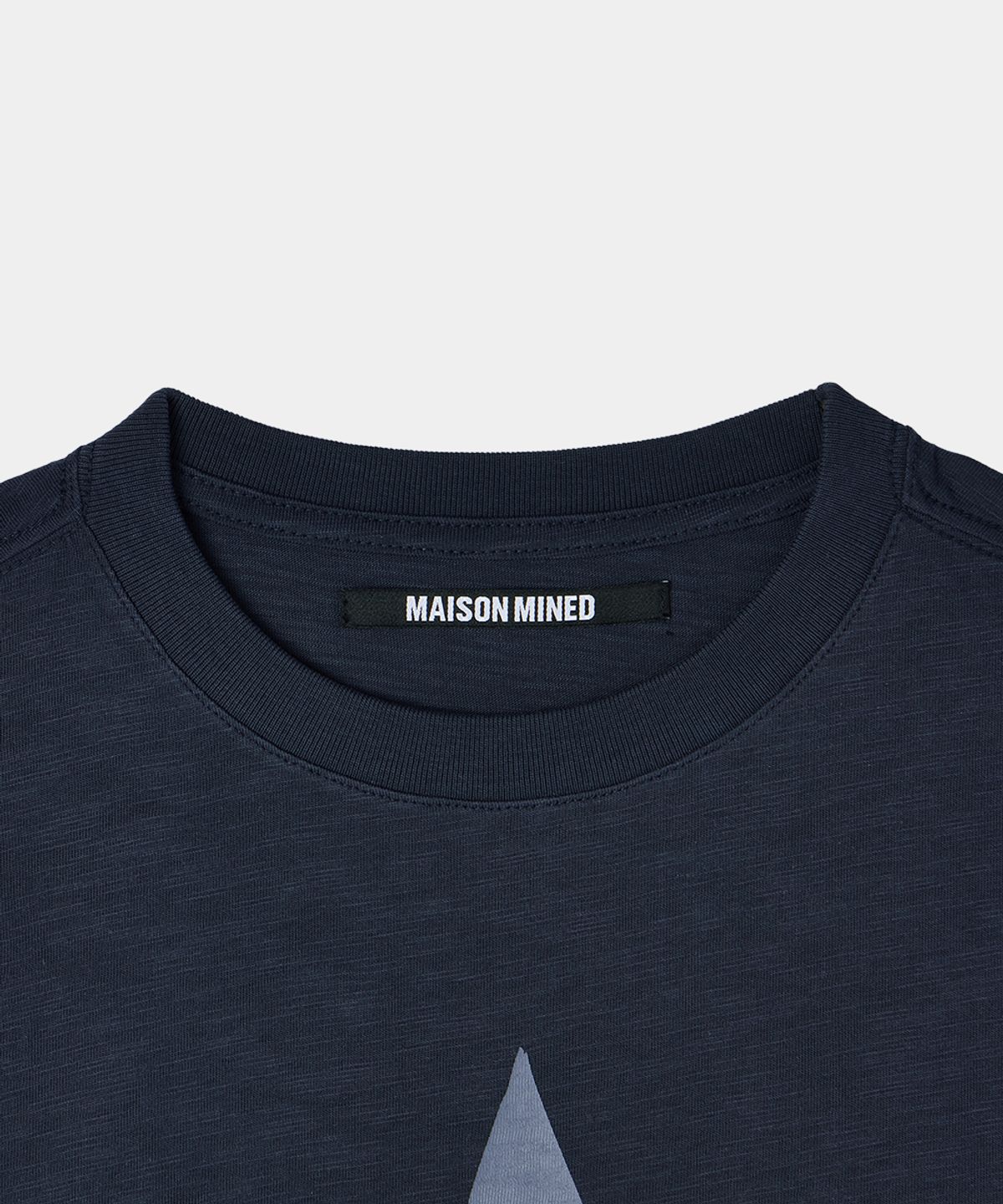 메종미네드(MAISON MINED) CRACKED STAR HALF T NAVY