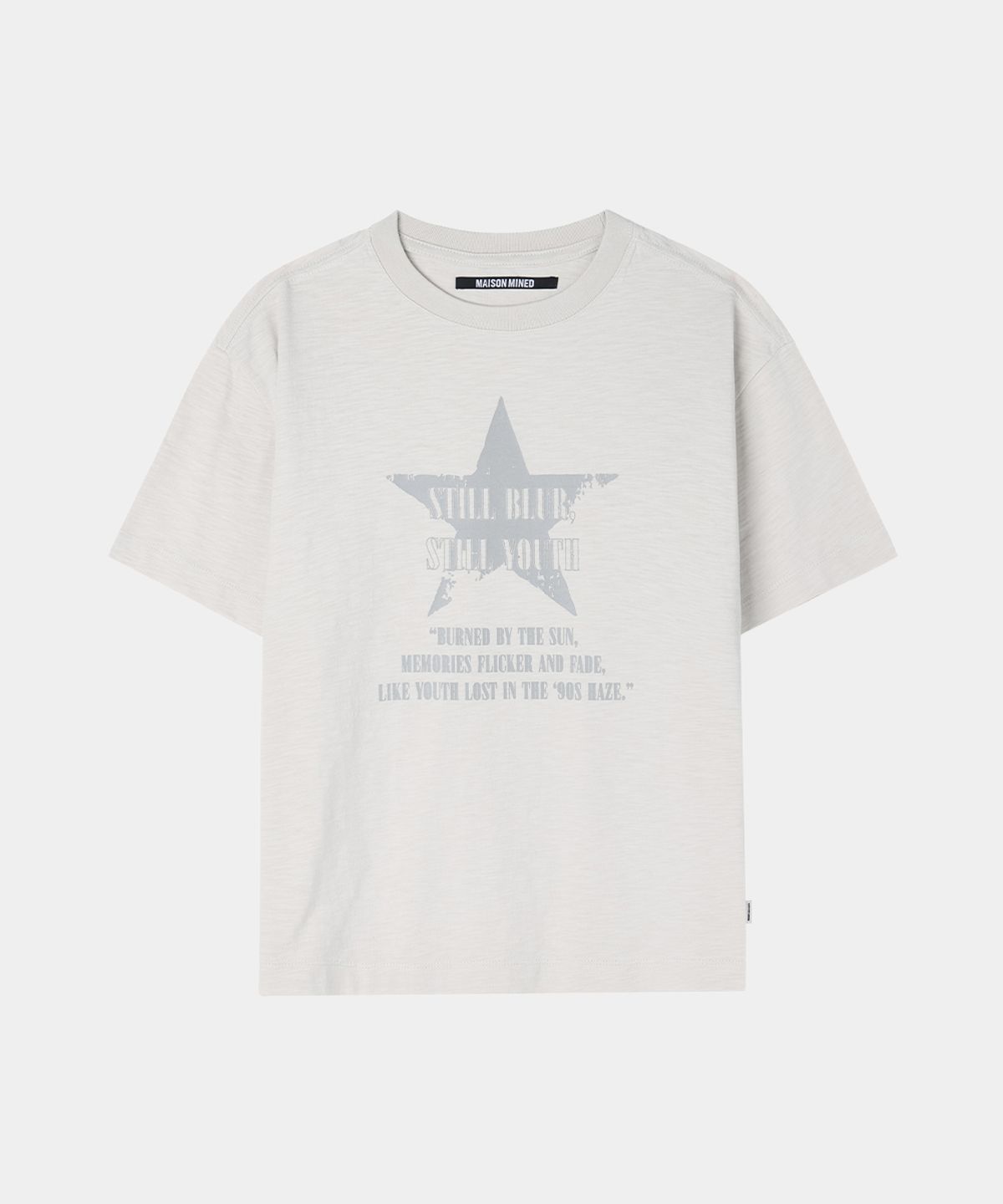 메종미네드(MAISON MINED) CRACKED STAR HALF T BEIGE