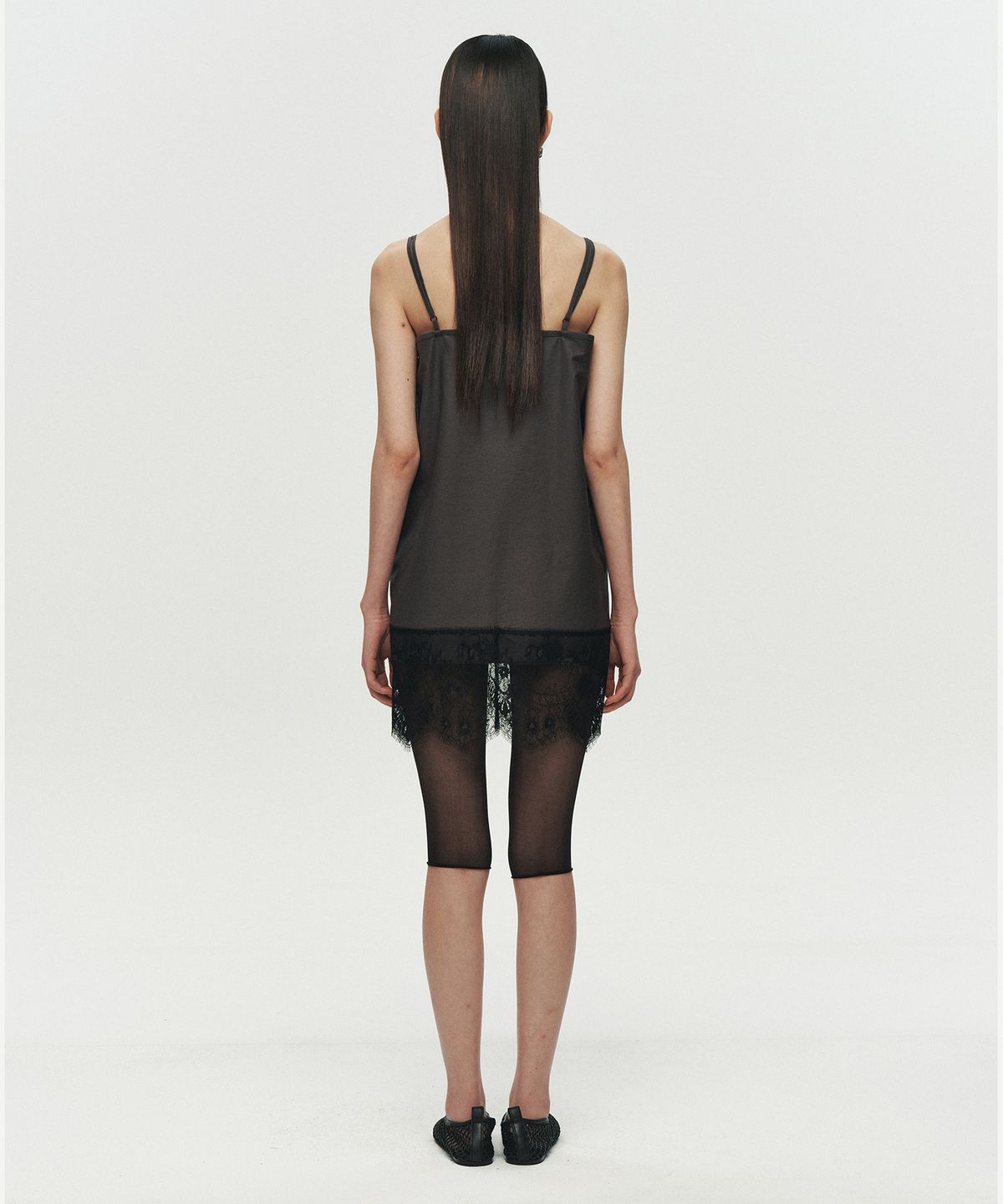 호이테(HEUTE) LACE LAYER SLIP DRESS (WHITE)