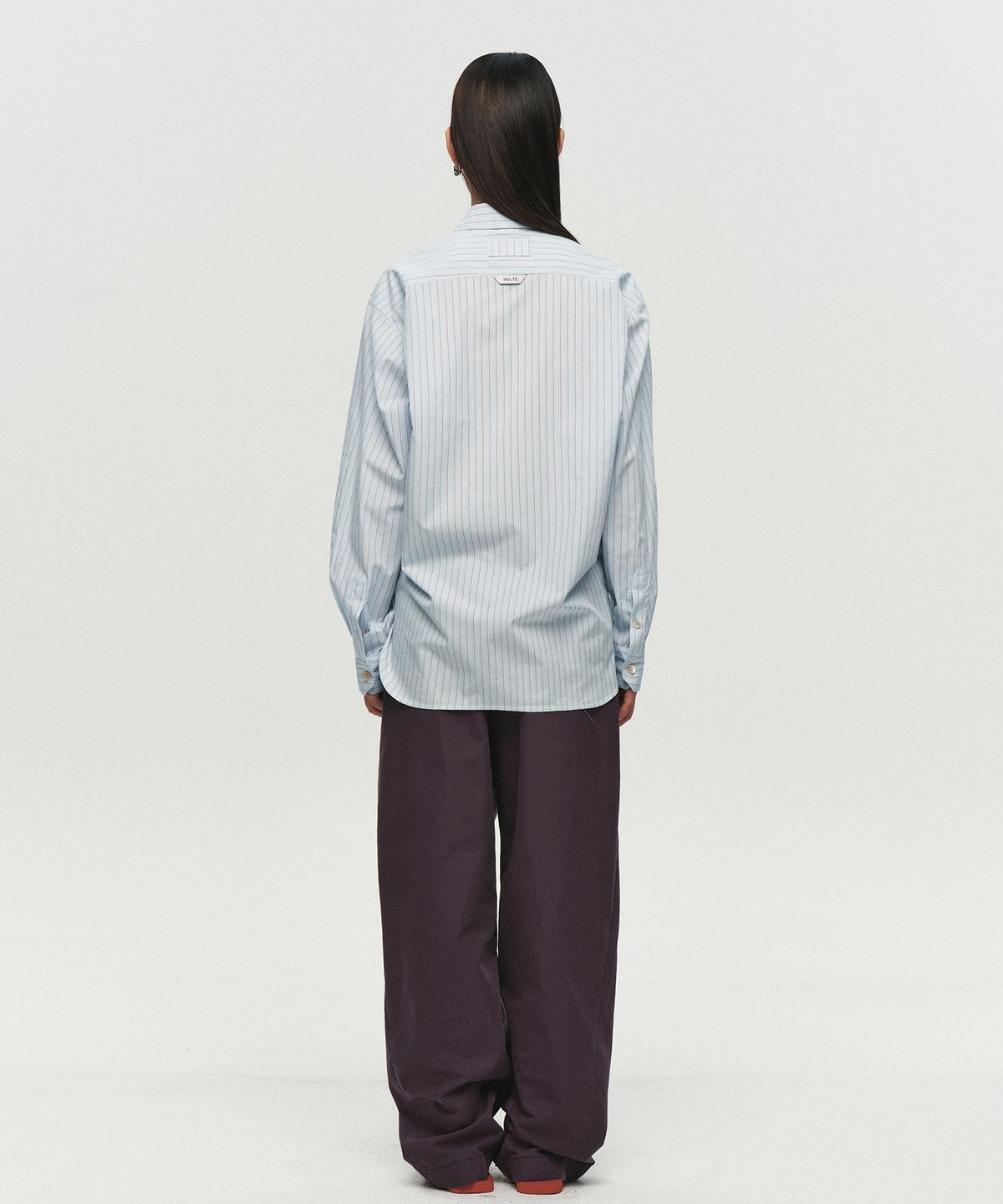 호이테(HEUTE) CURVE LINE WIDE PANTS (PURPLE)