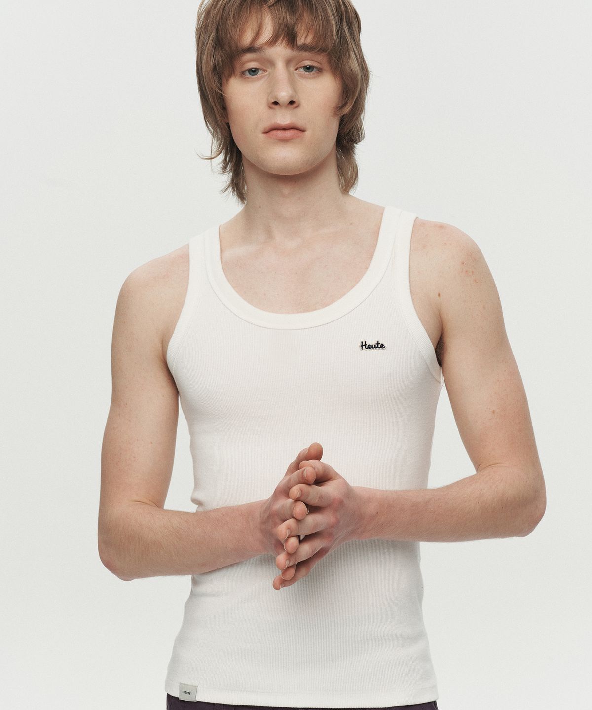 호이테(HEUTE) SIGNATURE RIB SLEEVELESS (WHITE)