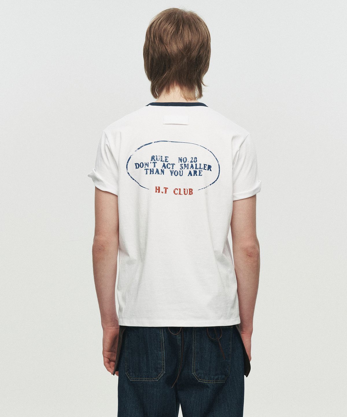 호이테(HEUTE) RULE 28 RINGER T-SHIRT (WHITE)