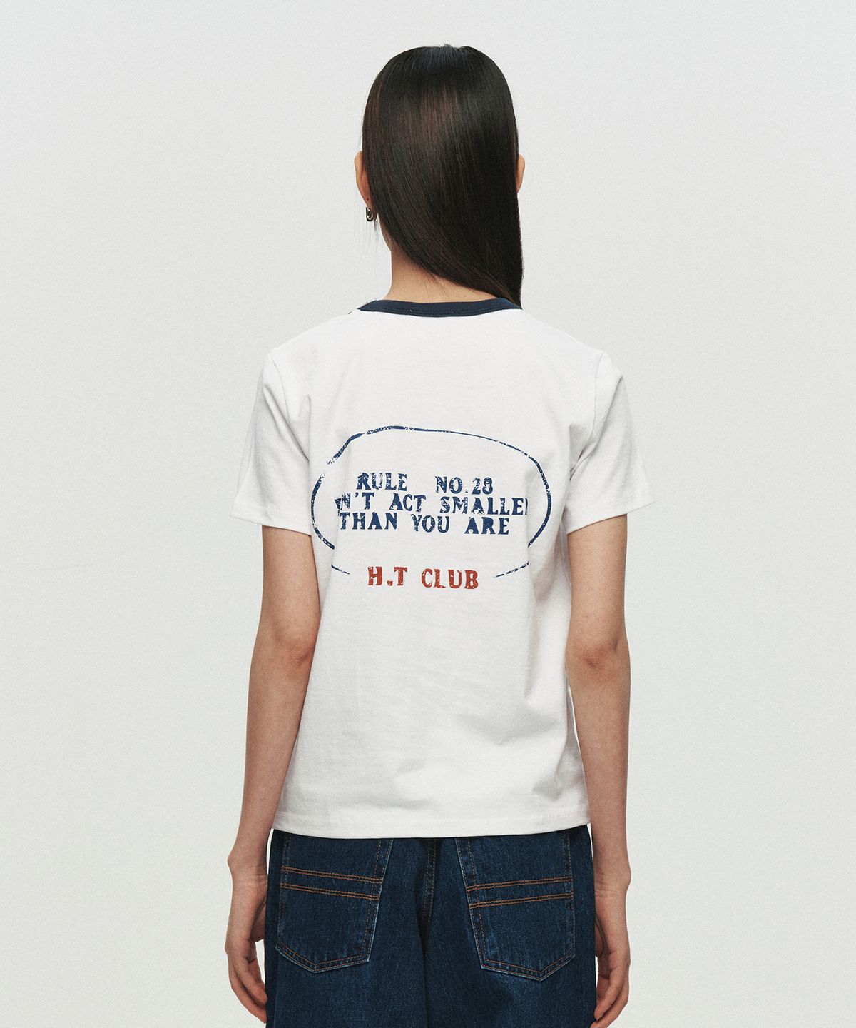 호이테(HEUTE) RULE 28 RINGER T-SHIRT (WHITE)