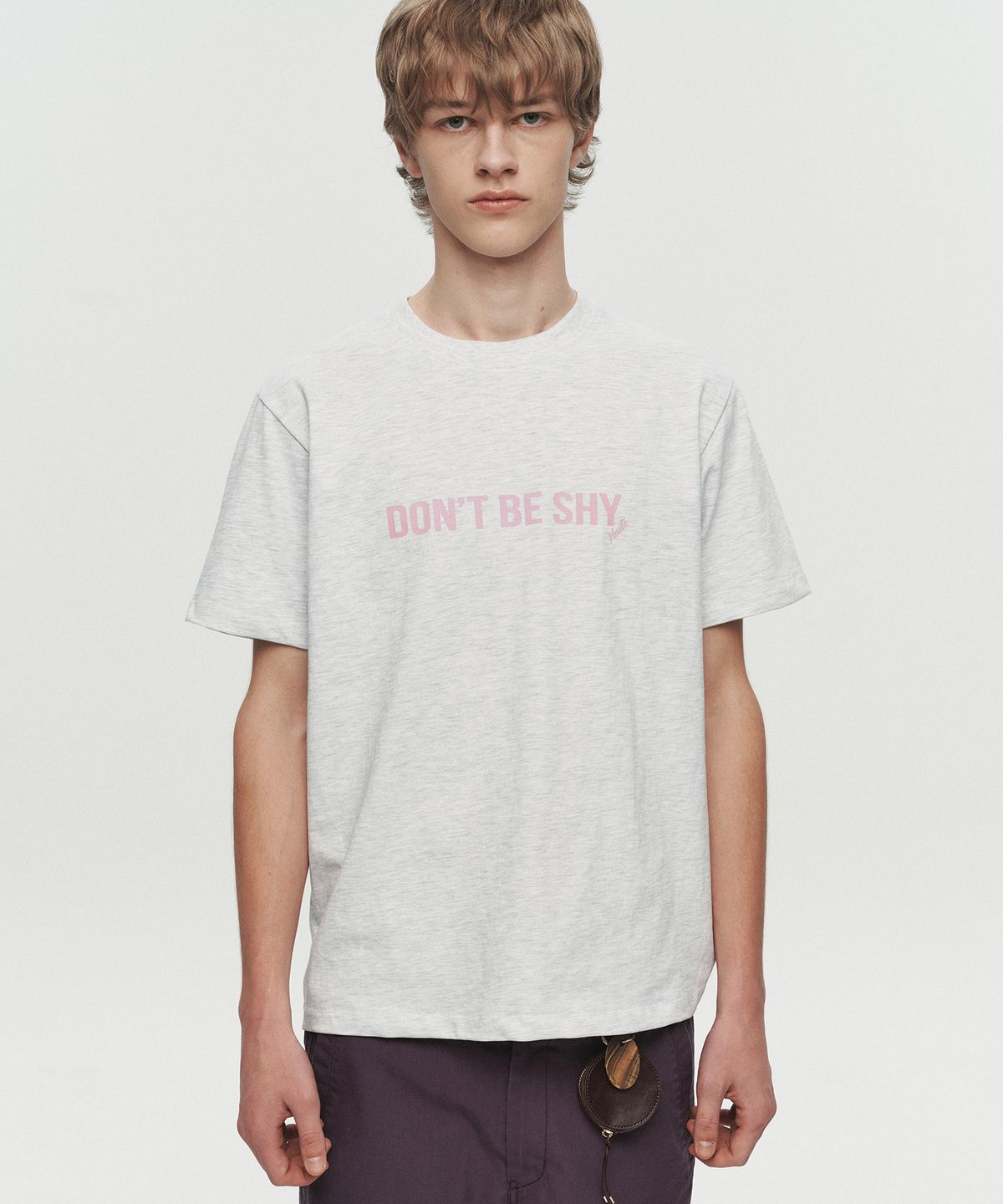 호이테(HEUTE) DON’T BE SHY T-SHIRT (MELANGE GREY)