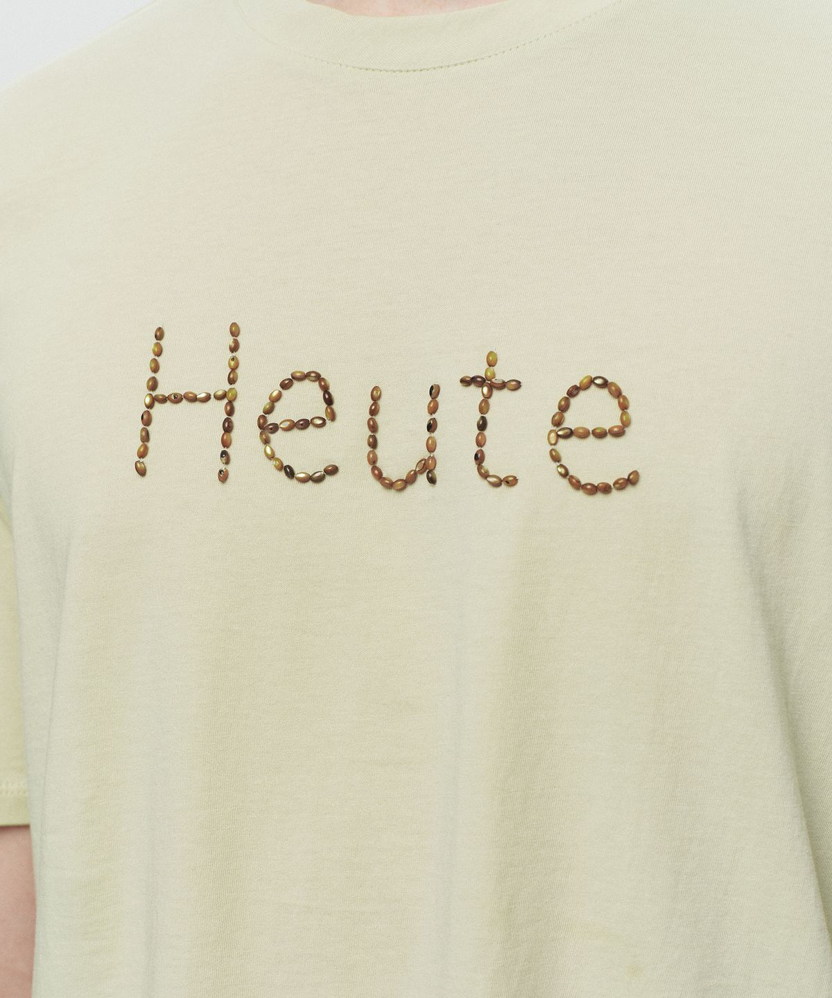 호이테(HEUTE) BEADED LOGO T-SHIRT (MINT)