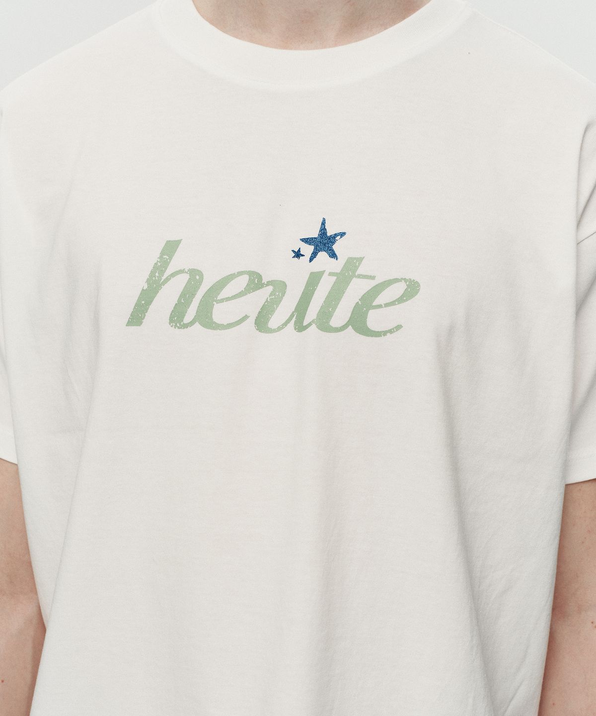 호이테(HEUTE) HEUTE STAR T-SHIRT (WHITE)
