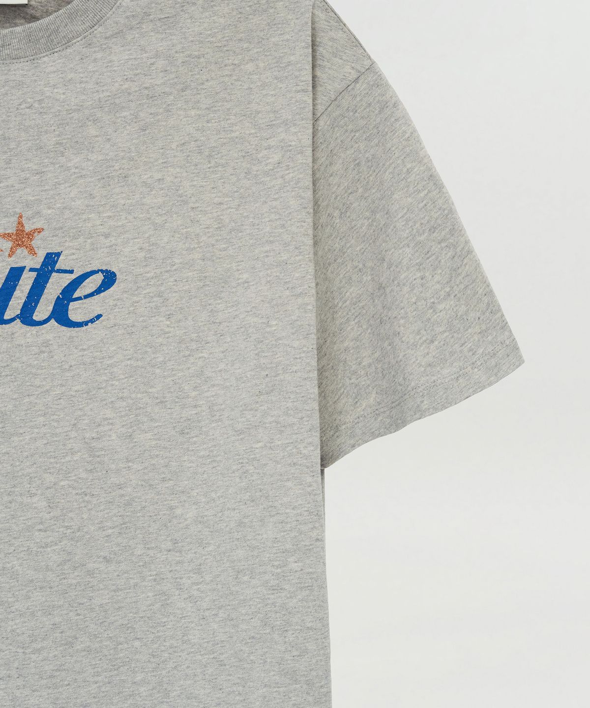 호이테(HEUTE) HEUTE STAR T-SHIRT (MELANGE GREY)