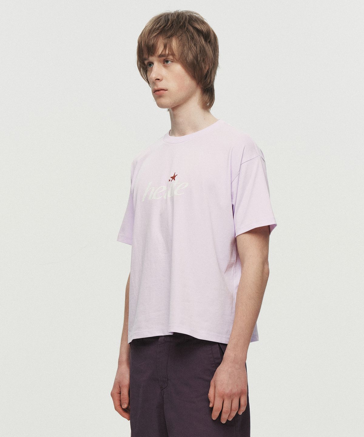 호이테(HEUTE) HEUTE STAR T-SHIRT (LIGHT PINK)