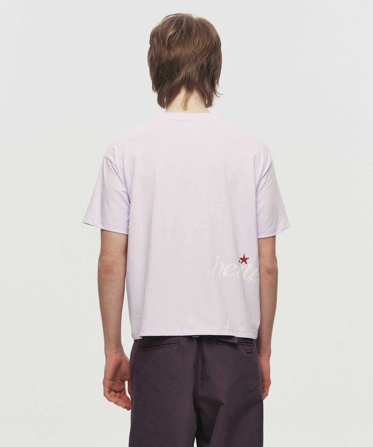 호이테(HEUTE) HEUTE STAR T-SHIRT (LIGHT PINK)