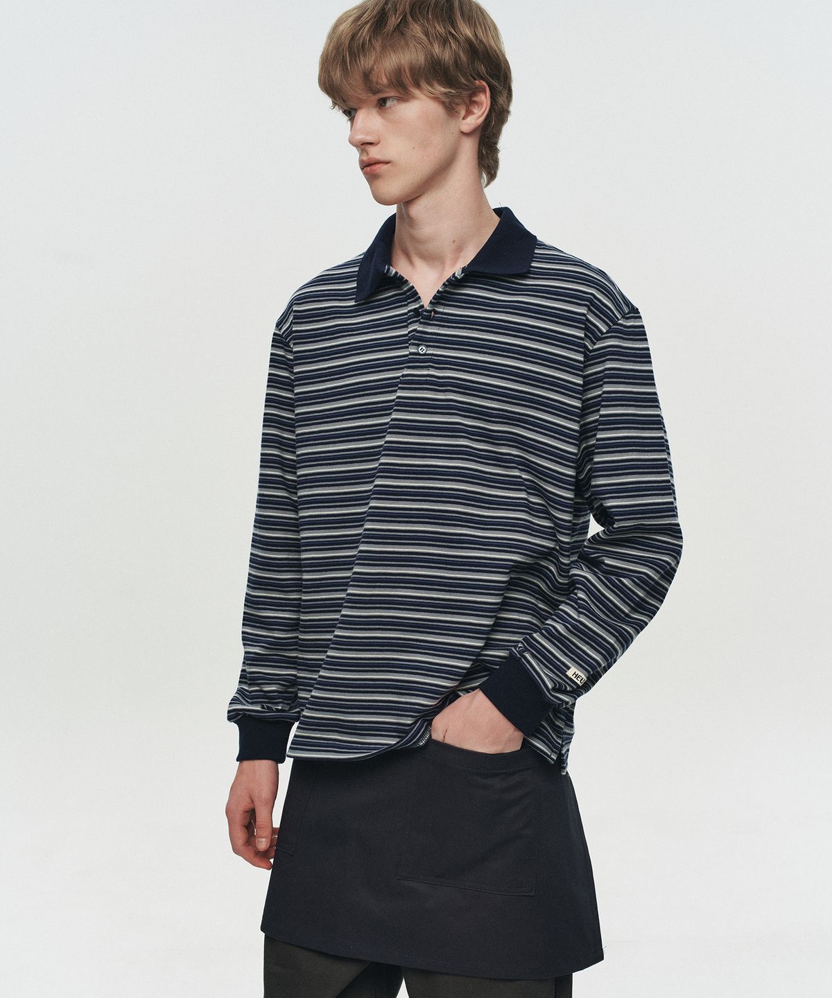 호이테(HEUTE) HET OSCAR STRIPE POLO (NAVY)
