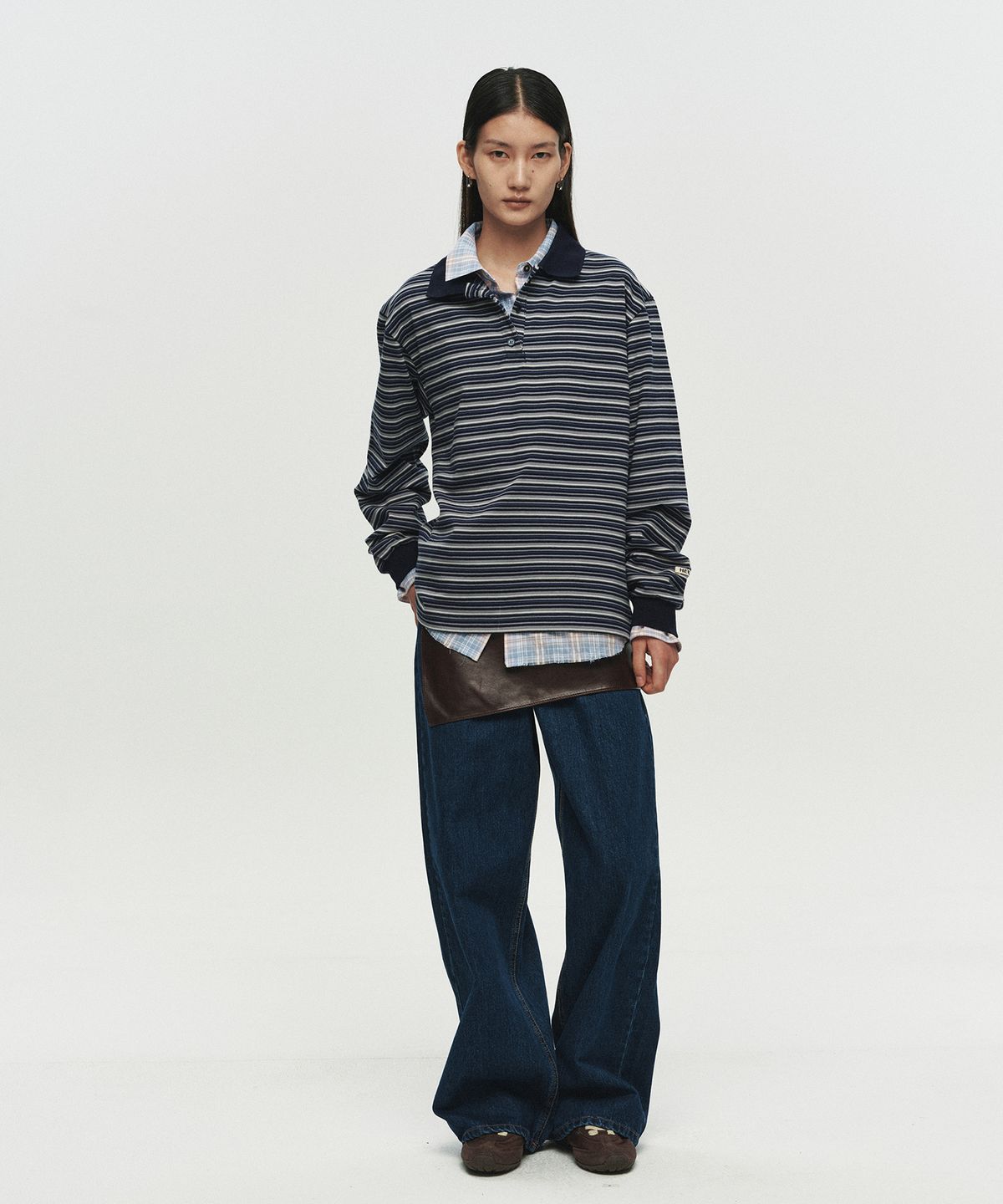 호이테(HEUTE) HET OSCAR STRIPE POLO (NAVY)