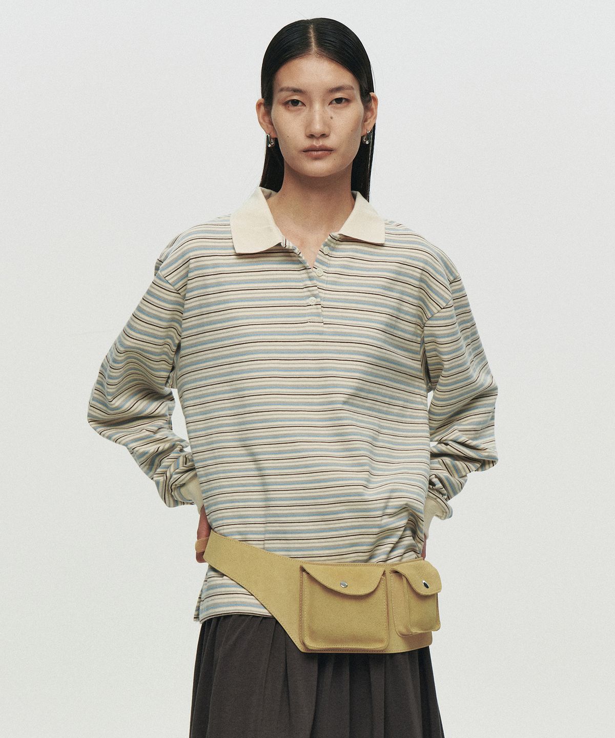호이테(HEUTE) HET OSCAR STRIPE POLO (IVORY)