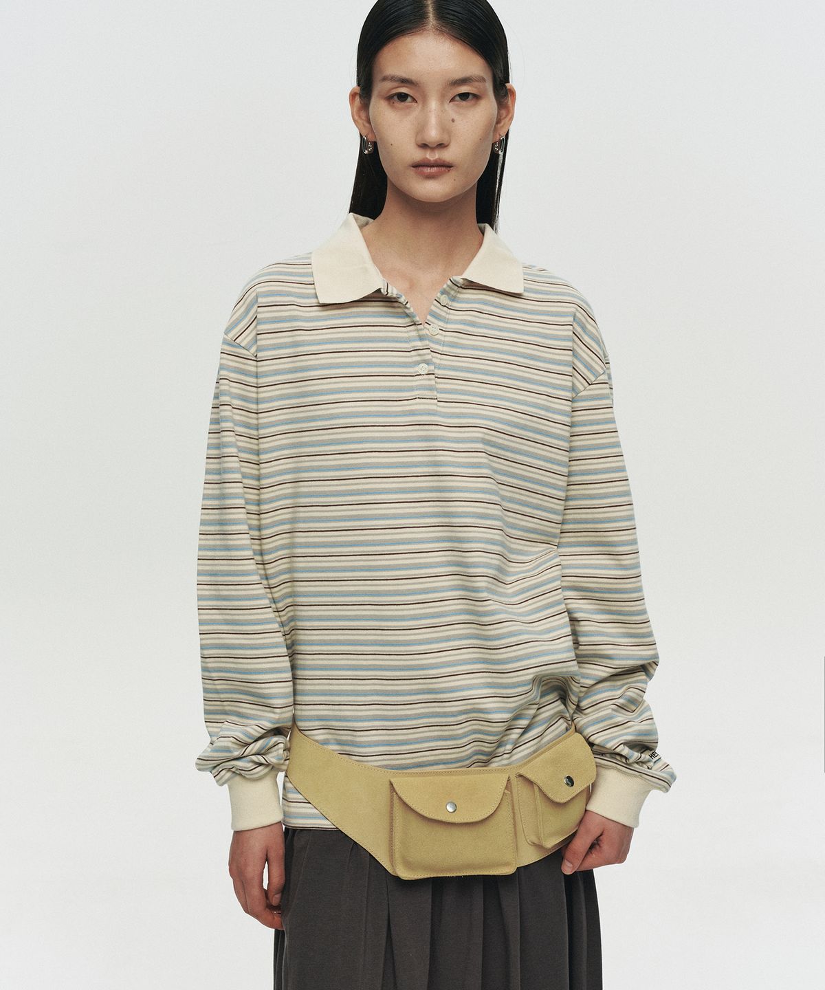 호이테(HEUTE) HET OSCAR STRIPE POLO (IVORY)