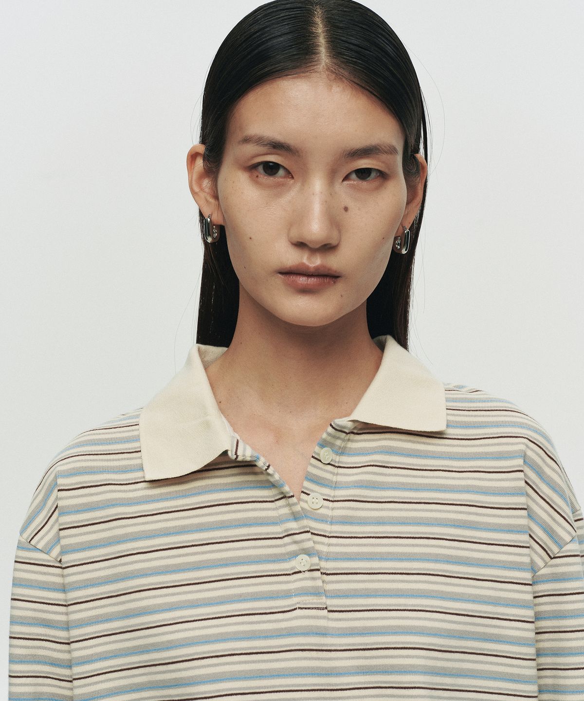 호이테(HEUTE) HET OSCAR STRIPE POLO (IVORY)