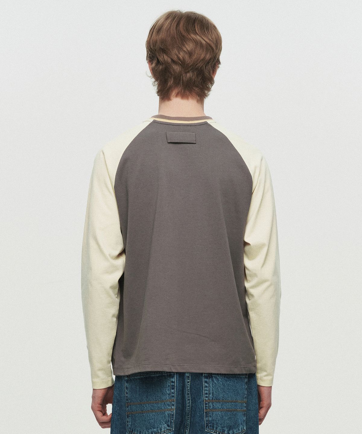 호이테(HEUTE) COLOR RAGLAN LONG SLEEVE T-SHIRT (YELLOW)