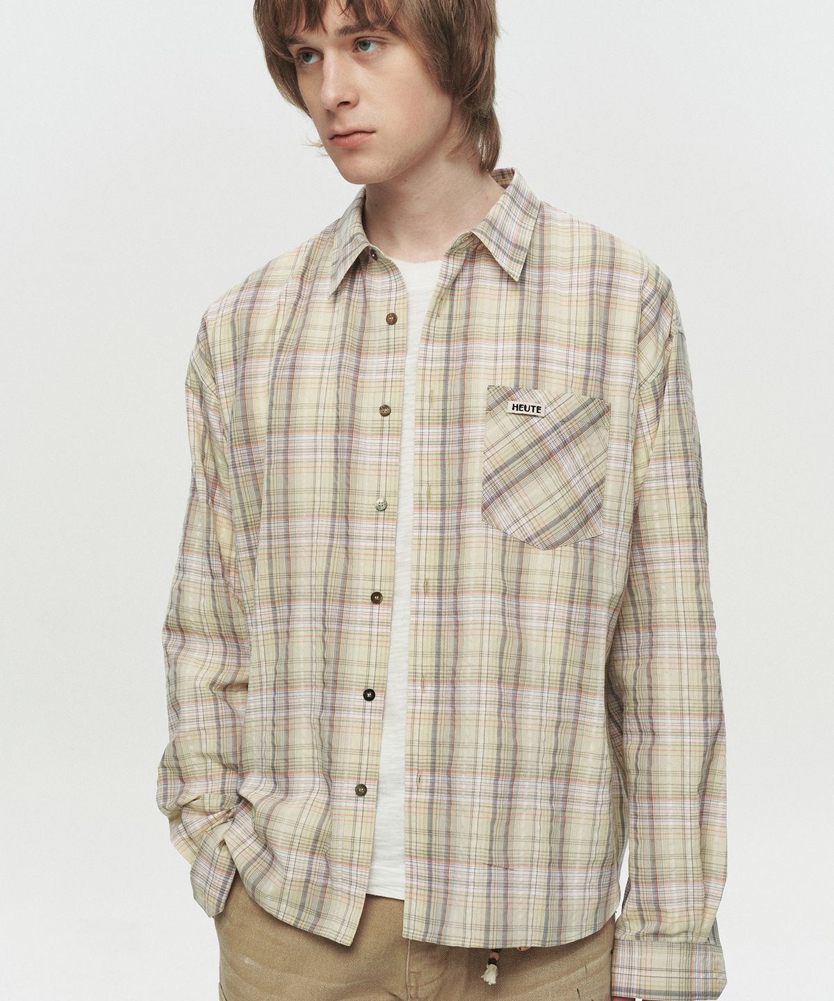 호이테(HEUTE) REGULAR COLLAR MARCO SHIRT (YELLOW)