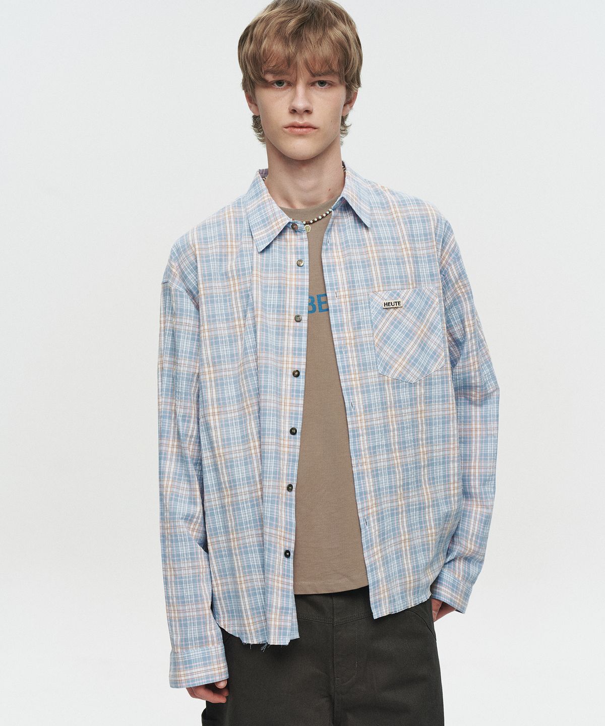 호이테(HEUTE) REGULAR COLLAR MARCO SHIRT (BLUE)