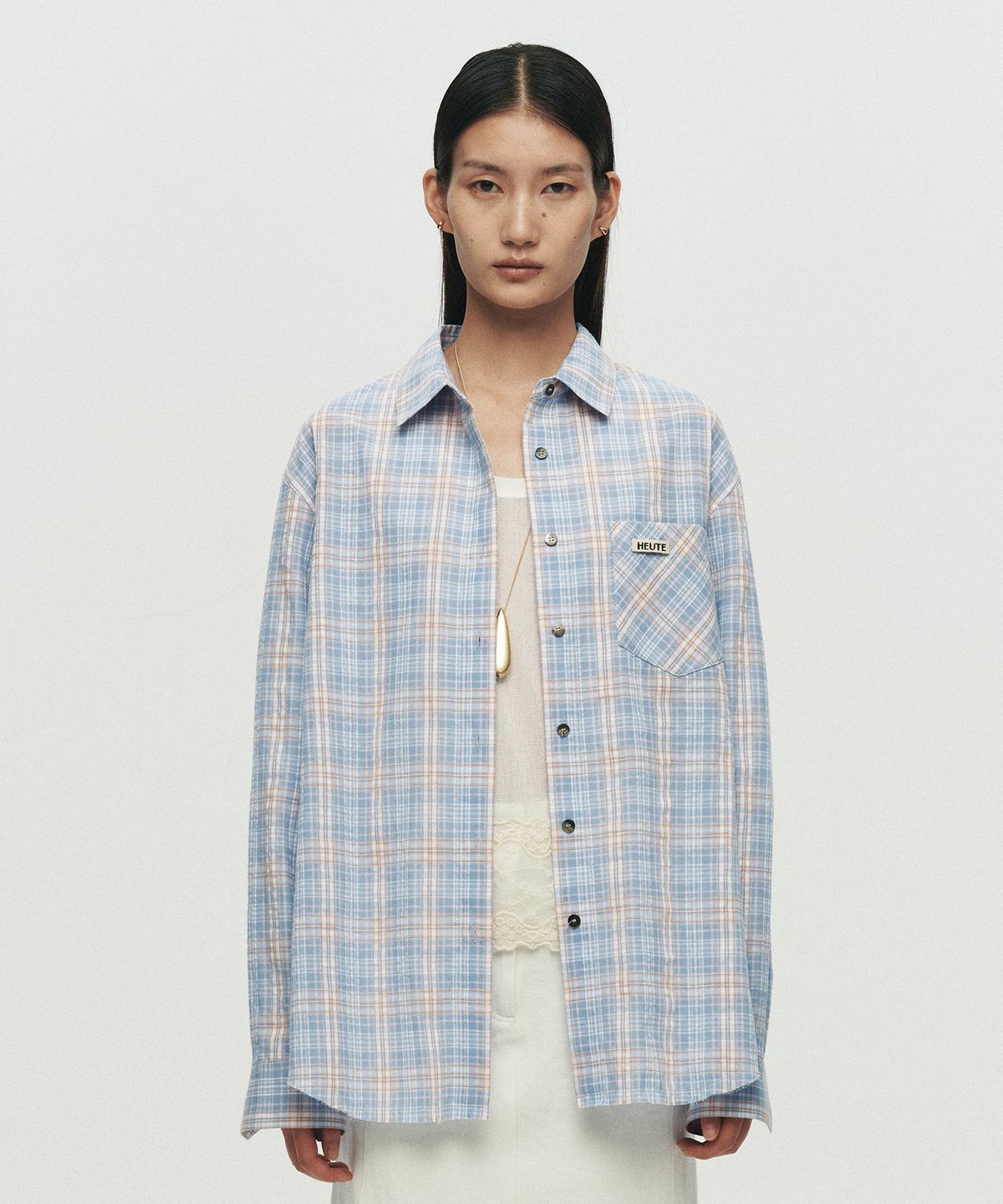 호이테(HEUTE) REGULAR COLLAR MARCO SHIRT (BLUE)