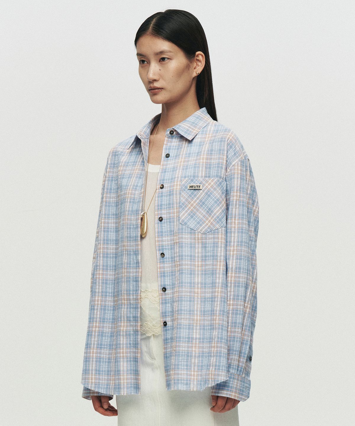 호이테(HEUTE) REGULAR COLLAR MARCO SHIRT (BLUE)