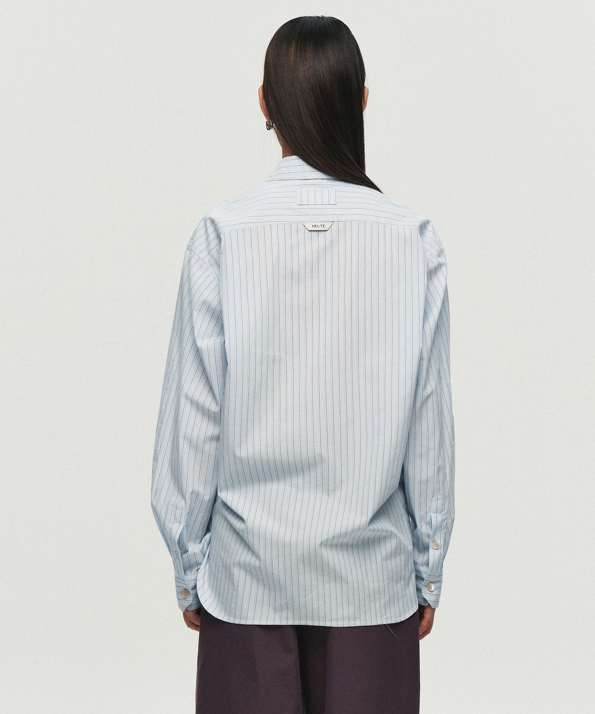 호이테(HEUTE) KIER LONG SLEEVE STRIPE SHIRT (BLUE)