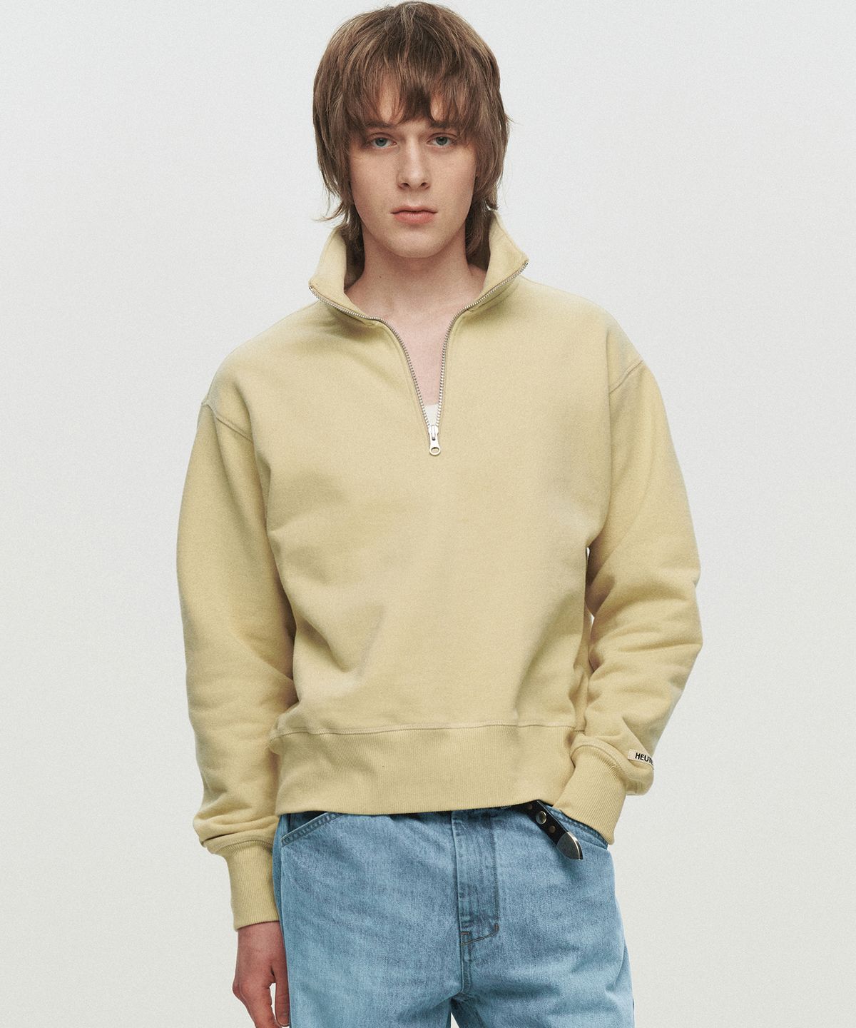 호이테(HEUTE) ELIN HALF ZIP SWEATSHIRT (YELLOW)