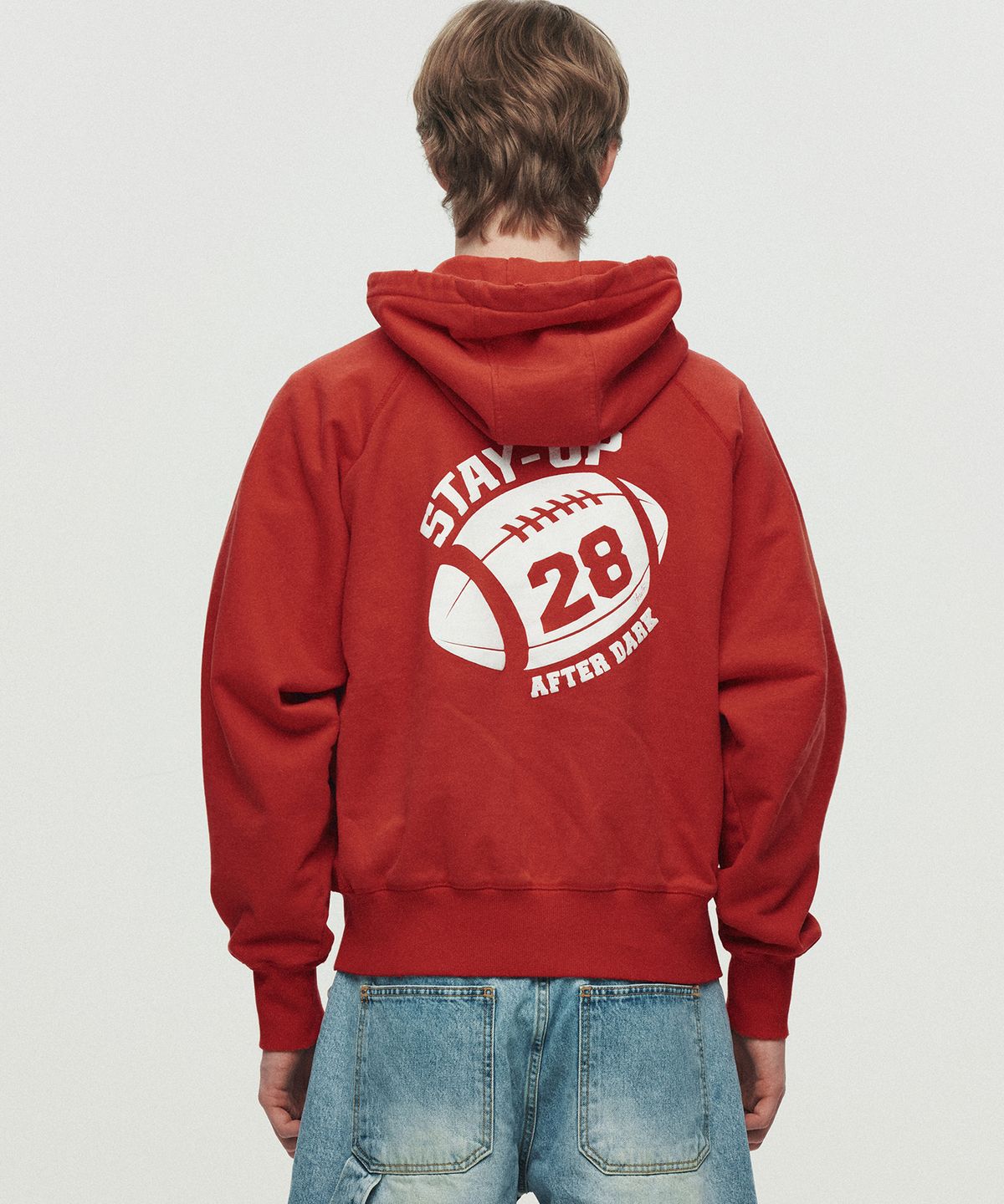 호이테(HEUTE) ROMEO STAY-UP ZIP HOODIE (RED)