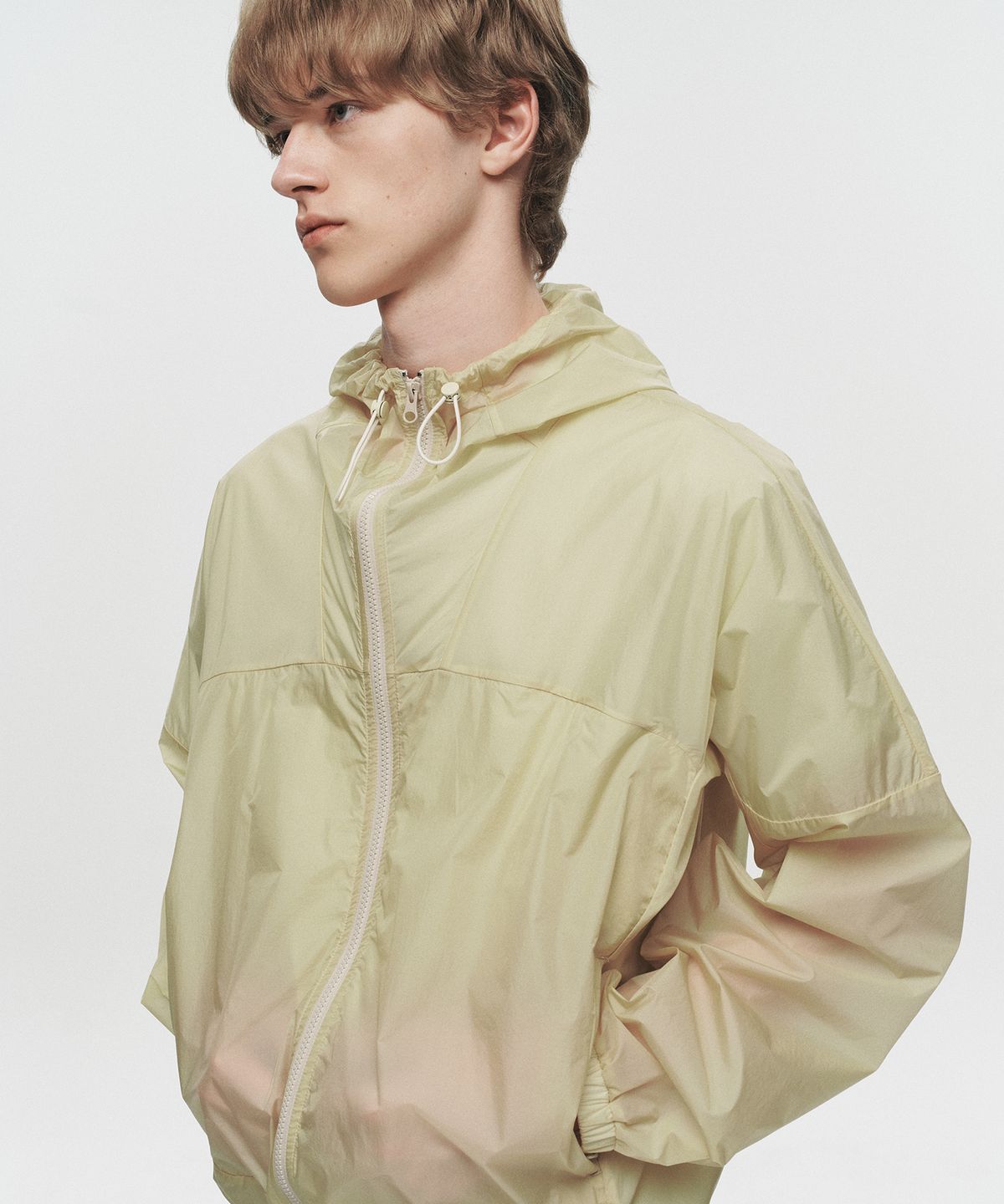 호이테(HEUTE) KADE SHEER HOODED JACKET (YELLOW)