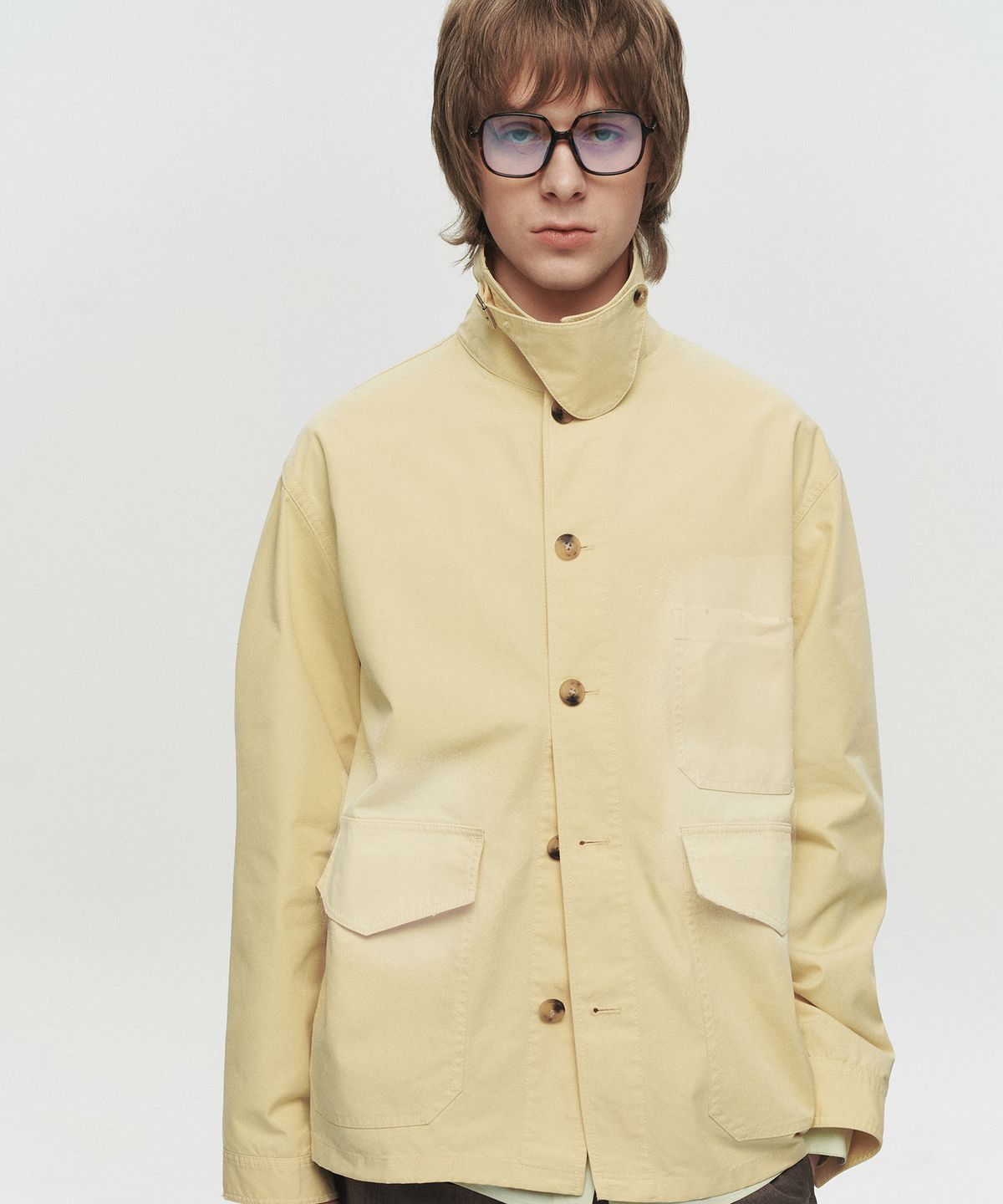 호이테(HEUTE) CONTRAST COLLAR FIELD JACKET (YELLOW)