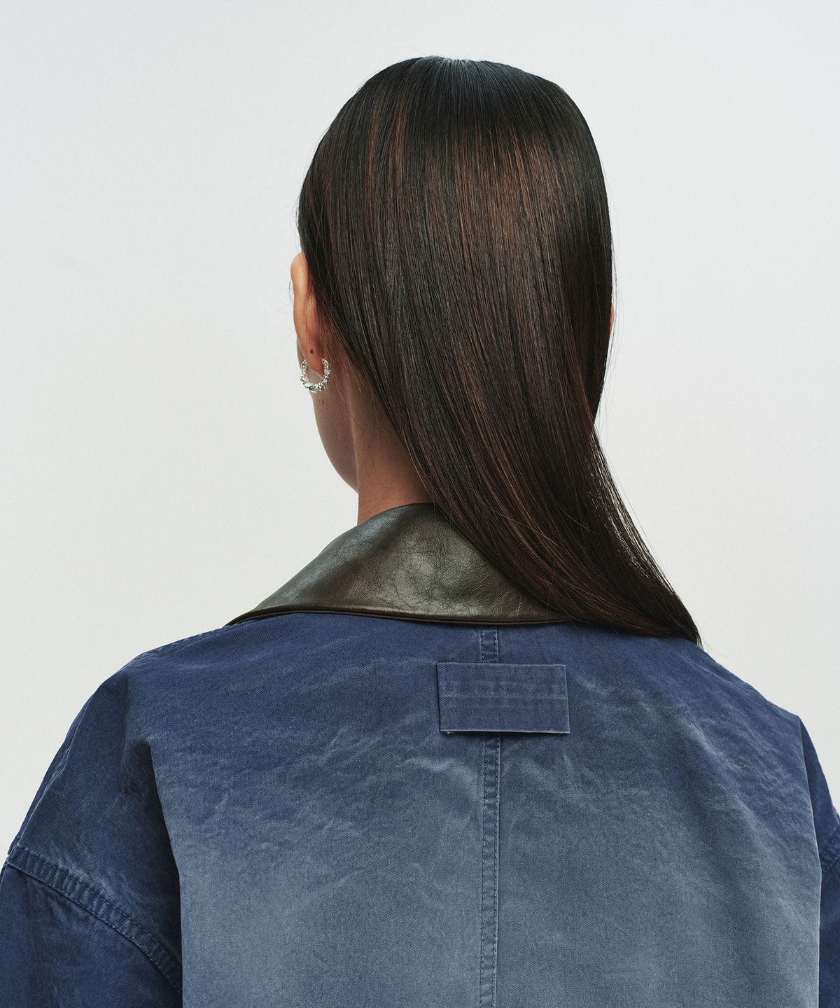 호이테(HEUTE) CONTRAST COLLAR FIELD JACKET (NAVY)
