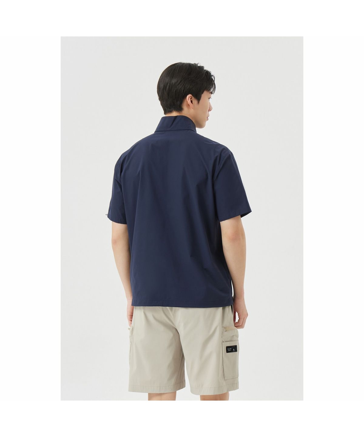 골든베어(GOLDEN BEAR) (M) Chest Boarder Line Woven Pullover G4TAM26291NYX