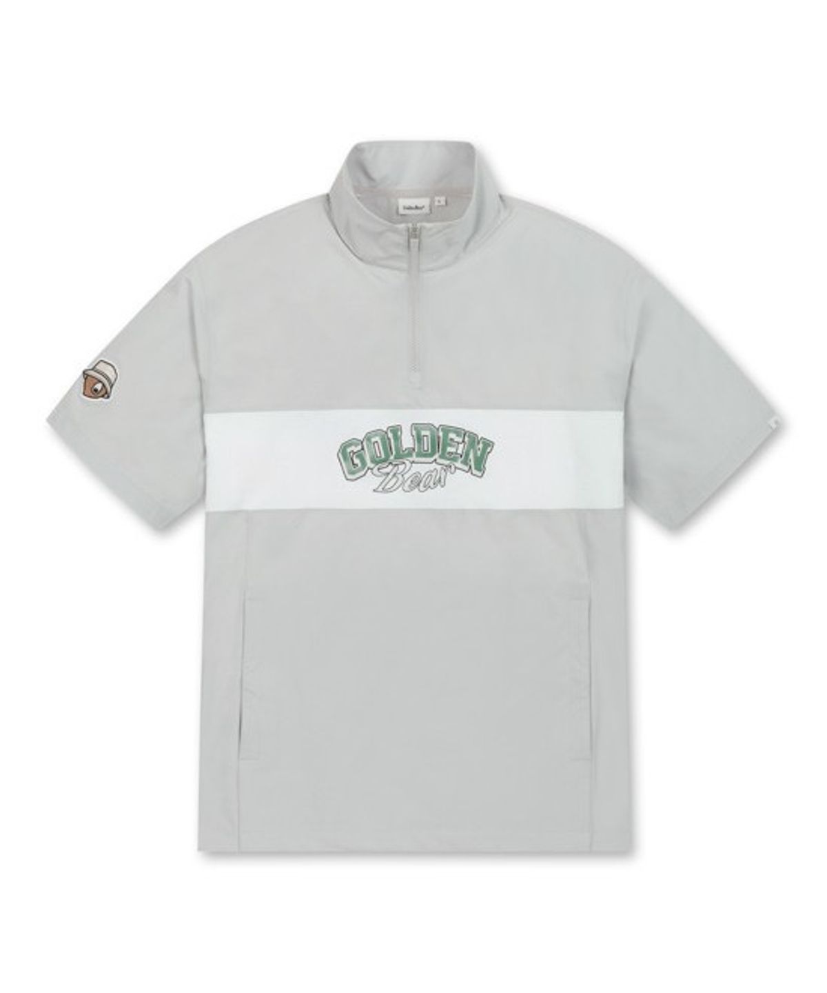 골든베어(GOLDEN BEAR) (M) Chest Boarder Line Woven Pullover G4TAM26291GYX