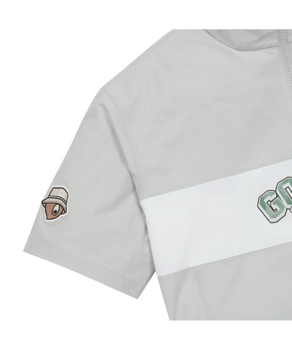골든베어(GOLDEN BEAR) (M) Chest Boarder Line Woven Pullover G4TAM26291GYX