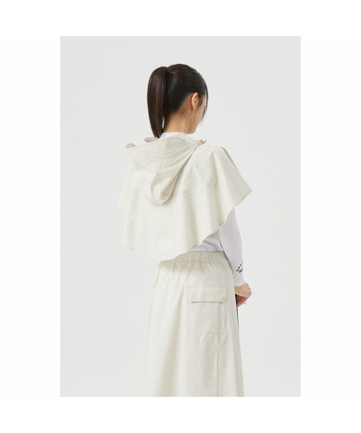 골든베어(GOLDEN BEAR) (W) Packable Hoodie Poncho G5UAM26301BEX