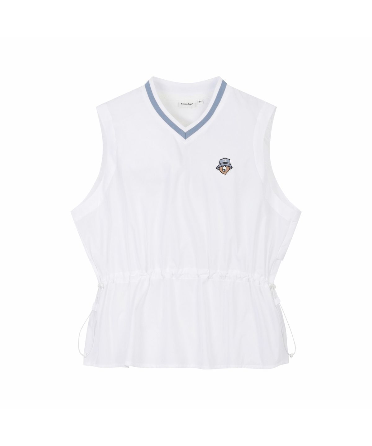 골든베어(GOLDEN BEAR) (W) V-neck Mid length Woven Vest   G5VAM26201WHX