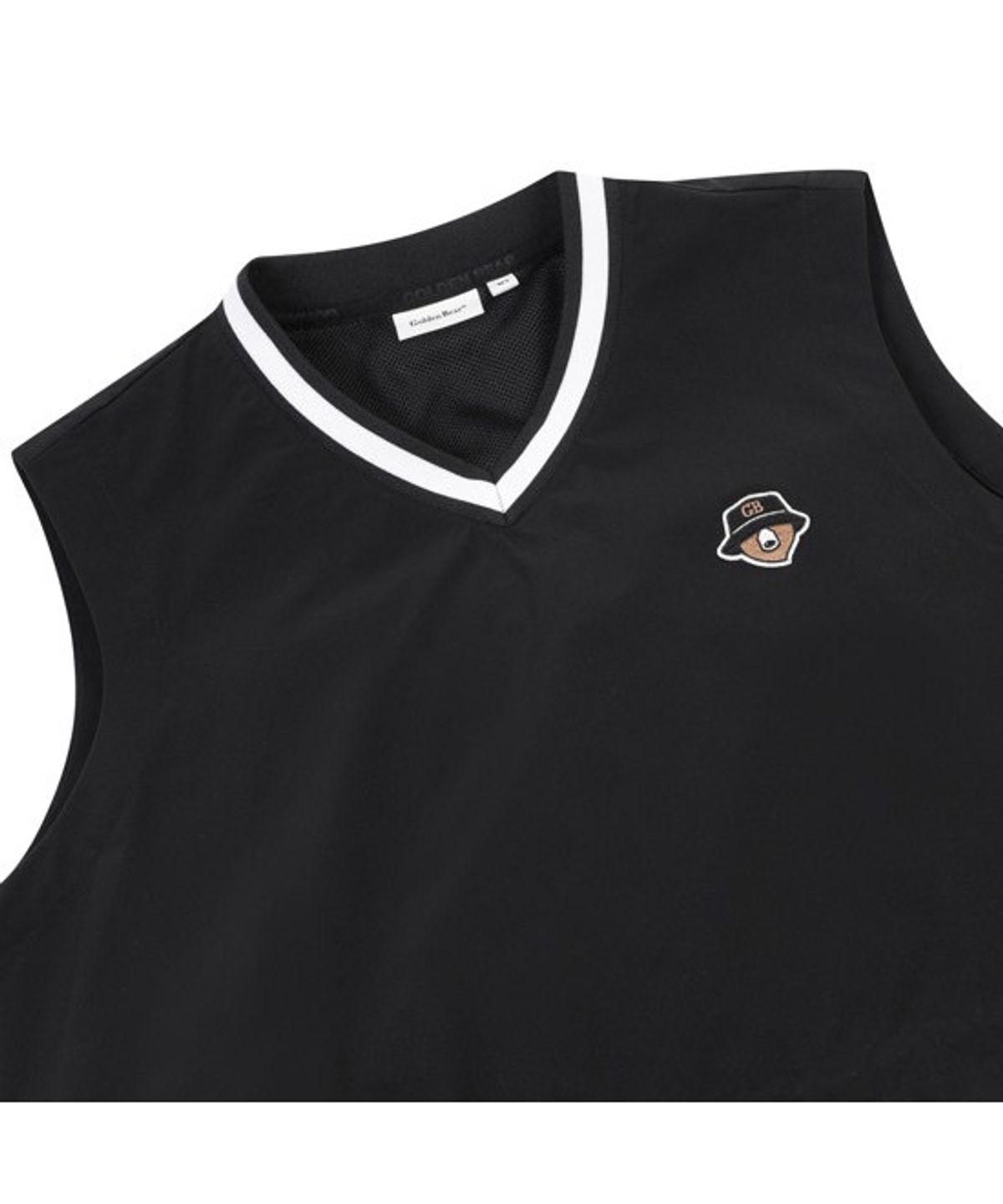 골든베어(GOLDEN BEAR) (W) V-neck Mid length Woven Vest   G5VAM26201BKX
